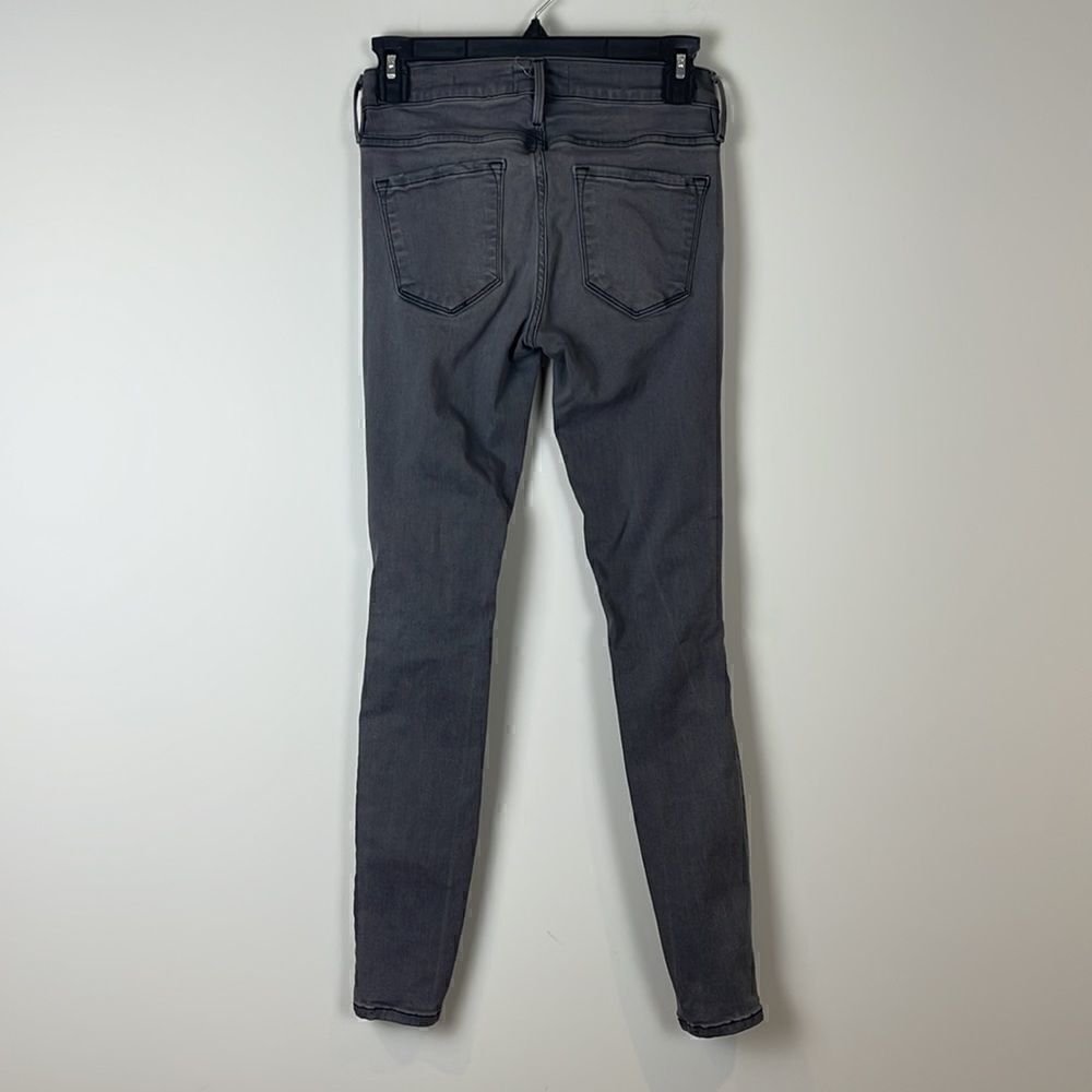 FRAME Denim Le Skinny de Jeanne Grey Shred - Picture 7 of 13
